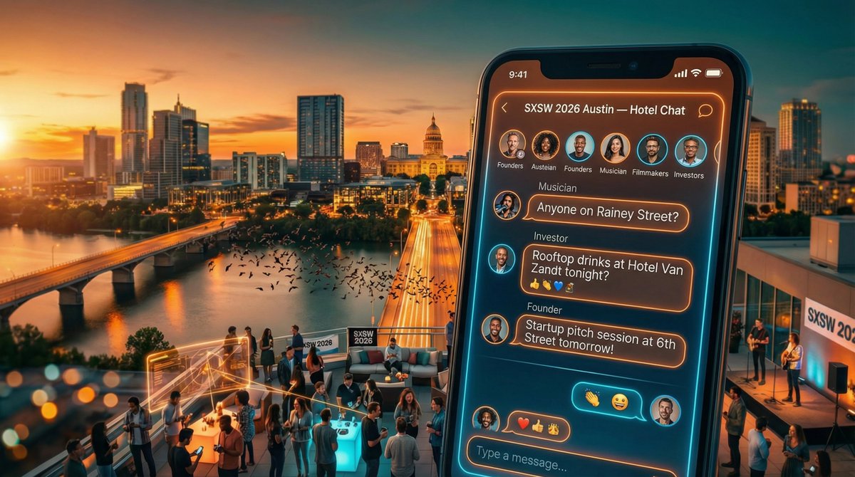VibeLobby's tweet image. Heading to Austin for SXSW 2026? Don't just book a room, book a network. 🎸🤝

🏨 Find the perfect hotel 
💬 Connect in exclusive Hotel &amp;amp; City chats 
⚡️ Earn 3% cashback in USDC

Book your stay and join the chat today: 🔗 vibelobby.com/austin

#SXSW2026 #AustinTech #Startups