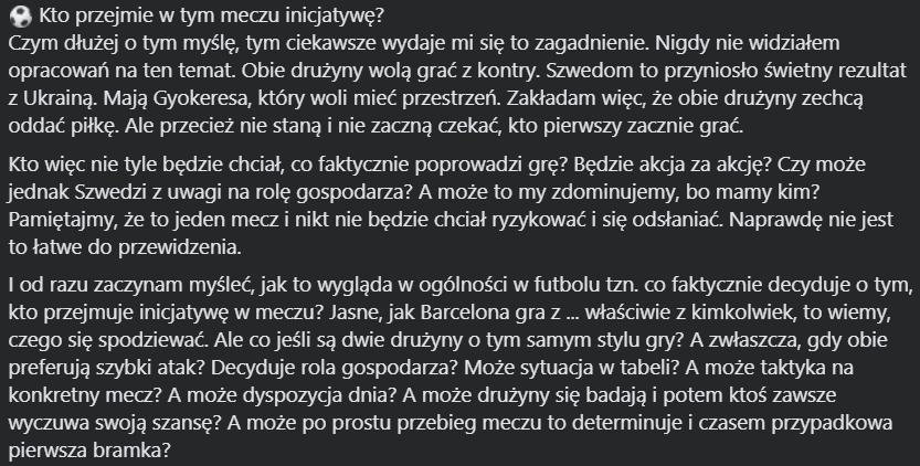 O futbolu statystycznie tweet media