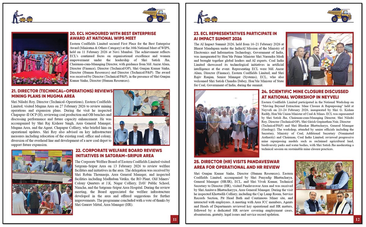 easterncoal's tweet image. Newsletter -February'2026

@CoalMinistry  | @CoalIndiaHQ 

#CIL #ECL #Newsletter #February2026 #TeamECL