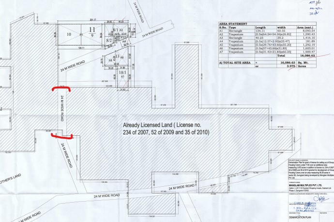 ManpreetSJ's tweet photo. 24 mtr road (per master plan+RERA): encroached by M3M Golf Estate!
@dtcphry @cmohry @HsvpHaryana @MunCorpGurugram @DC_Gurugram @OfficialGMDA @M3MIndiaPvtLtd @TrafficGGM #Gurugram #EncroachmentFreeCity #TrafficManagement #YeThikKarkeDikhao #AntiEncroachmentDrive @GauravGupta_RE https://t.co/Eoqwh0X7qo