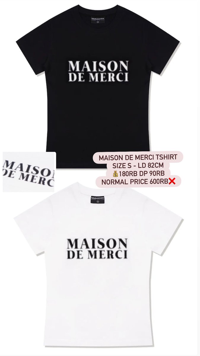 titipdibela's tweet photo. PO JASTIP KOREA
MAISON DE MERCI FABULOUS ARCHIVE SALE

For more info contact https://t.co/f24nhoNR8l
Follow ig https://t.co/2h4ReZ9BA0
Join grup https://t.co/vLhJG2hzLv

-t wts wanttosell maison de merci jastip korea https://t.co/abuqwQBUkM