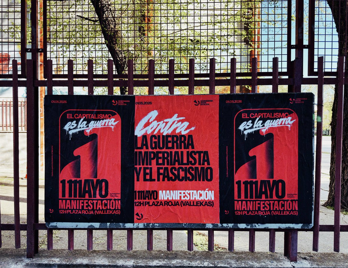 CJS_Madrid's tweet photo. 🚩 1 MAYO - 12H - Plaza Roja (VALLEKAS) https://t.co/nCh4MWVpsA
