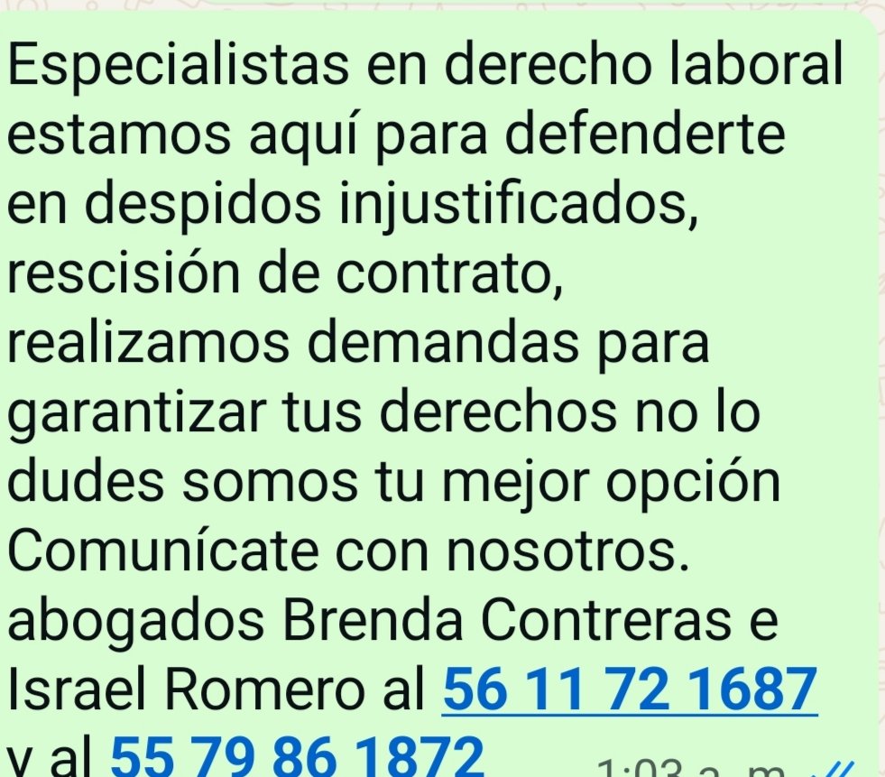 Amigos les recomiendo este despacho en materia laboral!!!