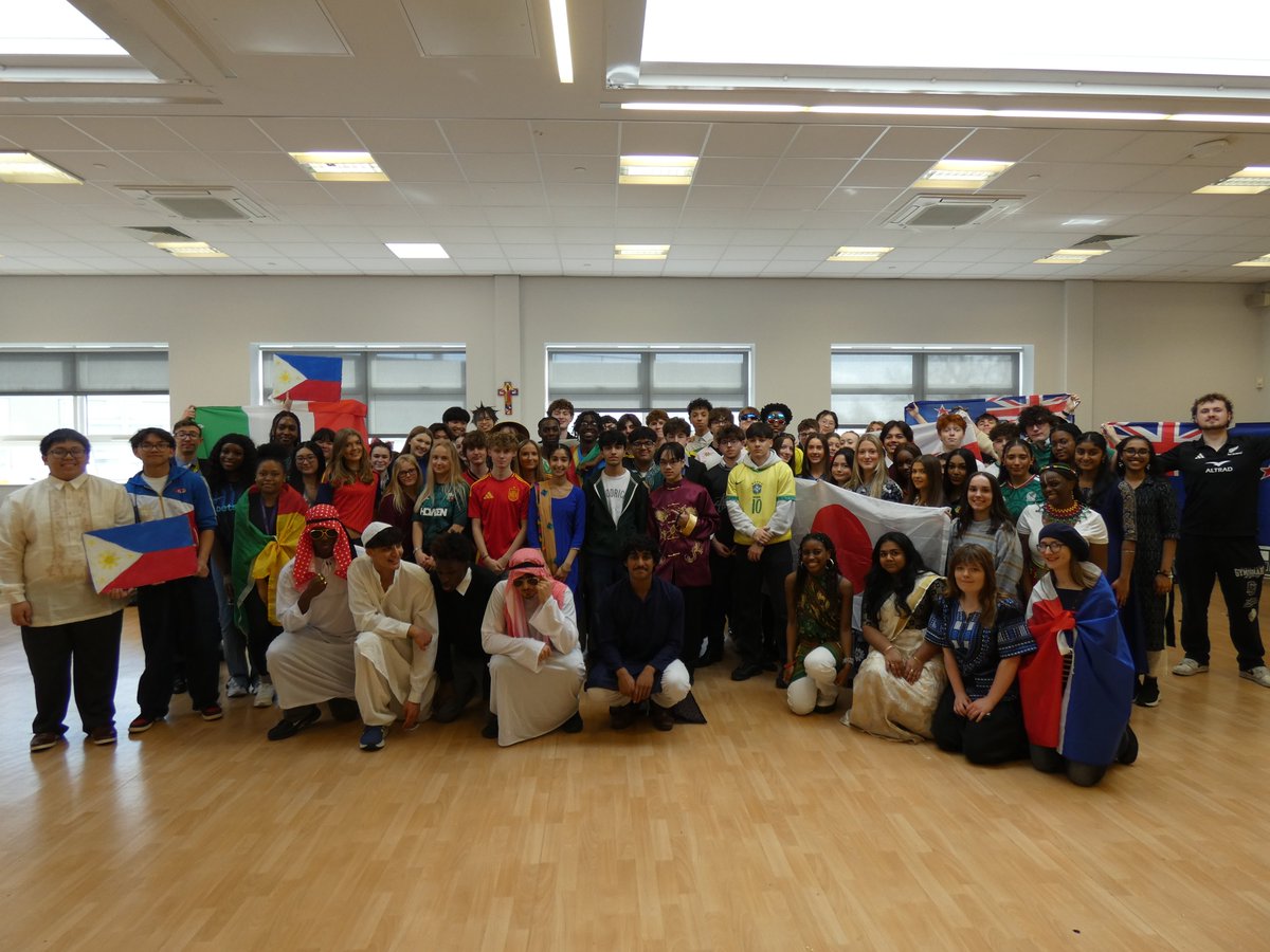 StMarysNewc's tweet photo. We recently held our annual Culture Day with over 27 countries being represented including the UK, Ireland, India, Nigeria, Poland and Italy. Our students really enjoyed the event; learning about different cultures from across the world, whilst also raising money for CAFOD. https://t.co/5jKb6y2pA2