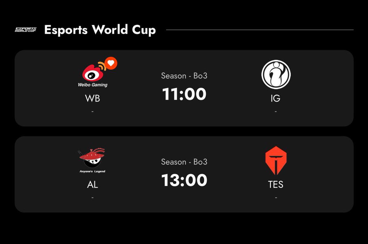 wallesport's tweet photo. Missing LPL games? 👀

WallEsport has you covered.

The China Qualifier for EWC 2026 is LIVE right now 🇨🇳
🔔 Get notified for every match
❤️ Follow your favorite teams
⚔️ Never miss a game again https://t.co/gp17eRVZLv