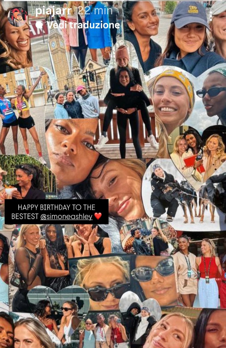 Pia's best wishes to Simone on IG Stories 🥰✨️🥰