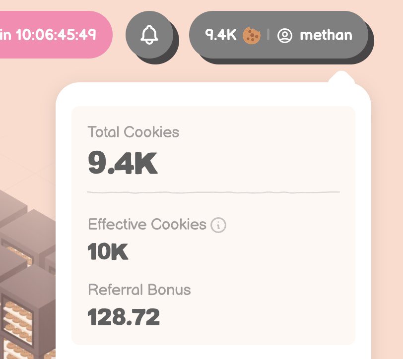 Currently at 9.4K cookies and 32nd in the top 1 bakery.

At this state of the game, I do think a lot of the times its gonna be -EV if you cook with under 2x multiplier

There should be changes in boost and rugs (like dynamic price based on which bakery you are