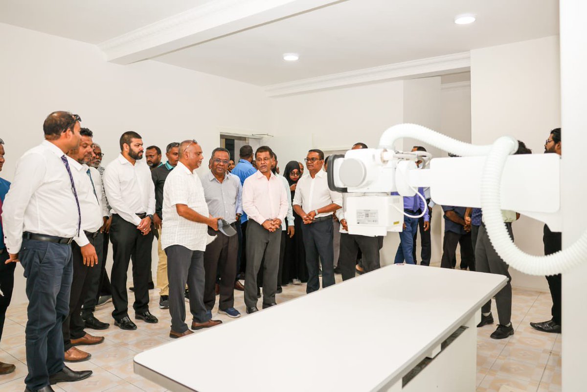ށ.މިލަންދޫ ޞިއްޙީ މަރުކަޒުގައި އެކްސްރޭގެ ޚިދުމަތް އިފްތިތާހުކުރުމަށް ބޭއްވި ރަސްމިއްޔާތުގެ ތެރެއިން.