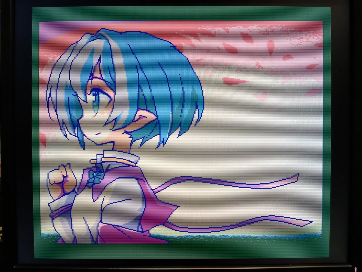 MSXで描いた。
あまりガチガチにやると続かないので途中で切り上げました。
1年前はワンチップMSXですが、今回はHB-F900とSDMapperMEGARAMを使いました。
グラフサウルス2.0使用。
マウスはUSB変換を使ってます。 