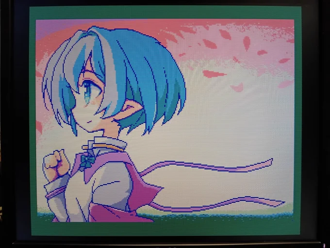 MSXで描いた。 あまりガチガチにやると続かないので途中で切り上げました。 1年前はワンチップMSXですが、今回はHB-F900とSDMapperMEGARAMを使いました。 グラフサウルス2.0使用。 マウスはUSB変換を使ってます。