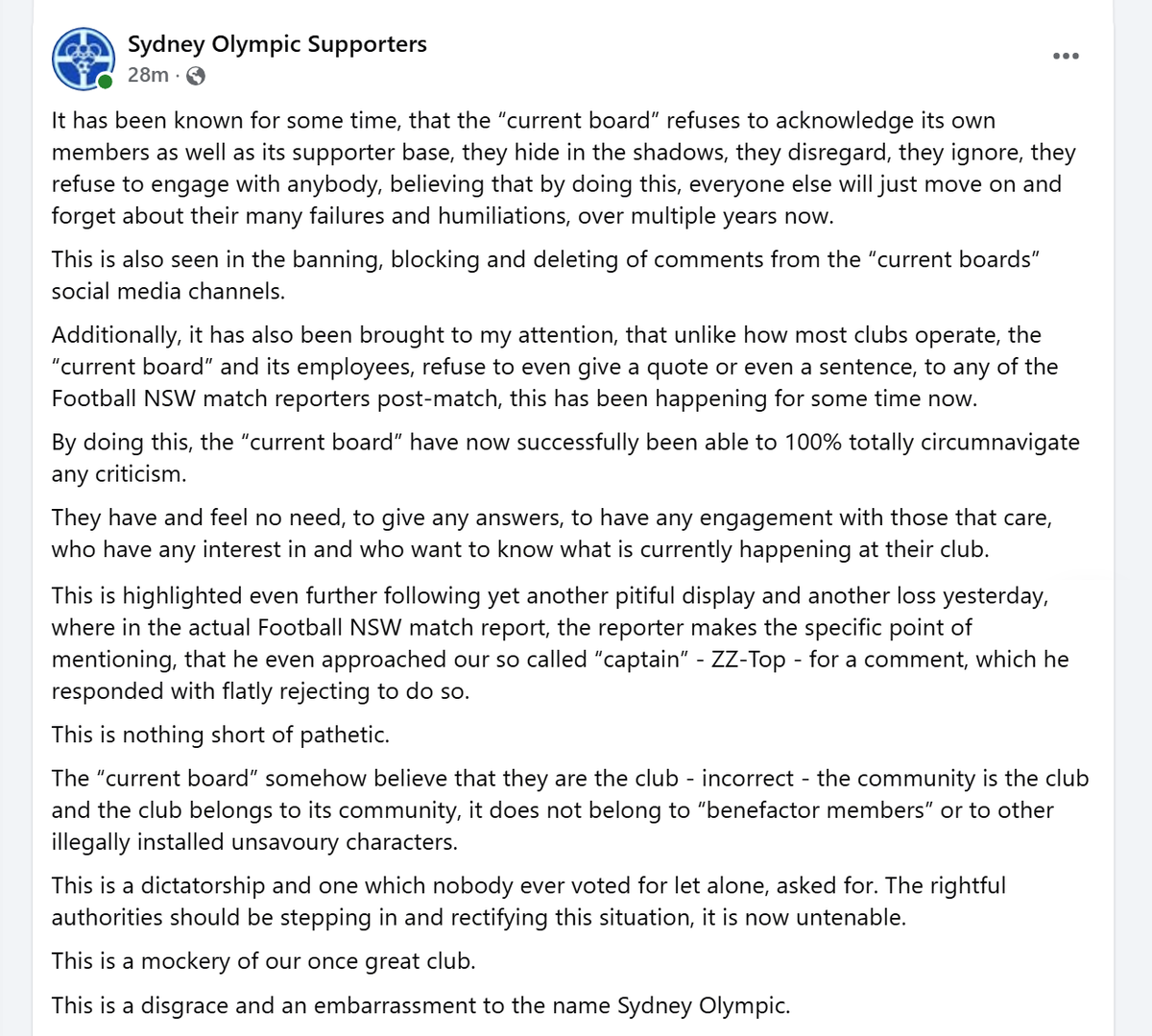Sydney Olympic Supporters tweet media