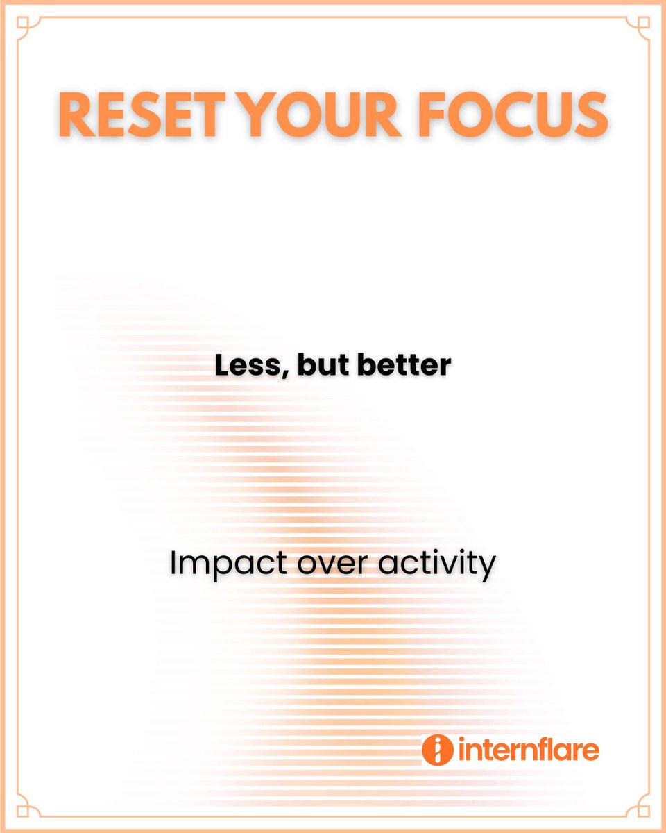 Internflare's tweet photo. Monday morning reset !!! ☀️
It’s a new week, a new chance to do things better, not just more.

#DigitalMarketing #Internflare #Internship #JobOpportunity https://t.co/ZLeiKzS2Fx