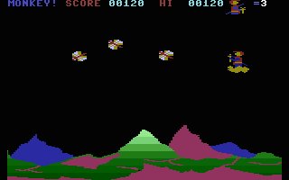 MonkeyVerseApe's tweet photo. Atari's Monkey Magic was the original WuKong video game, released in 1987

Based on the Japanese TV series 'Monkey' (1978–1980), the player would fly around on Wu Kong's cloud and explore the forest to rescue the princess from the evil dragon! 

There is a famous, much rarer arcade game called Monkey Magic, released by Nintendo in 1979. It is completely unrelated to the Atari platformer and is instead a Breakout-style game where you knock out the teeth of a giant monkey face