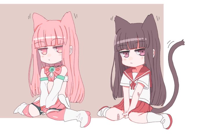 前にサムネ用に描いた夏服ネコミミさら先輩もかわいいと思う
魔拳師変身状態のさら先輩は耳と腕のグローブ部分を大きめに描くのがポイントだ! 