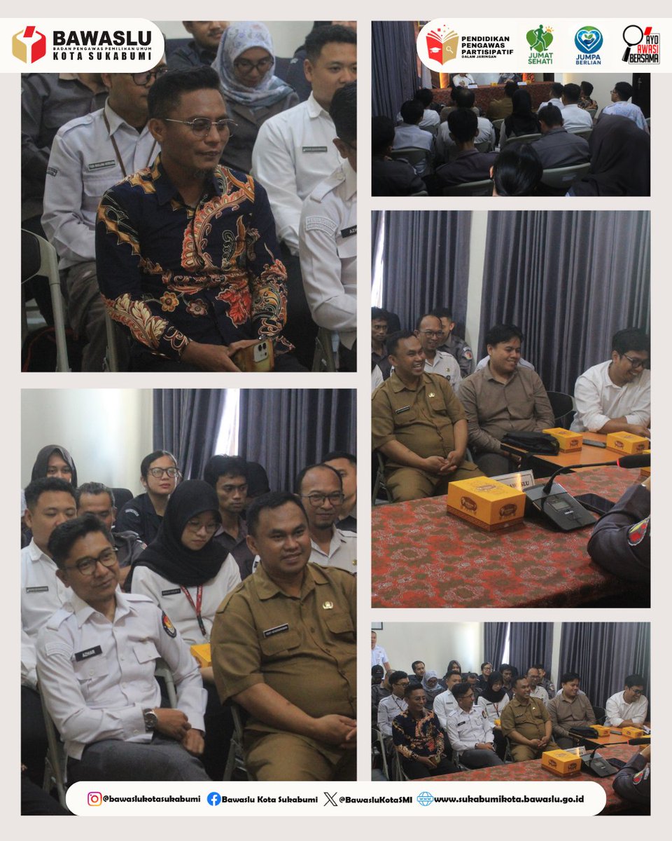 BawasluKotaSMI's tweet image. Bawaslu Kota Sukabumi menerima kunjungan kerja KPU Kota Sukabumi di Kantor Seretariat Bawaslu Kota Sukabumi.

Bawaslu Kota Sukabumi menyambut hangat kedatangan Ketua berserta para Anggota juga Sekretariat KPU Kota Sukabumi di Ruang Pertertemuan Bawaslu Kota Sukabumi.

#Audiensi