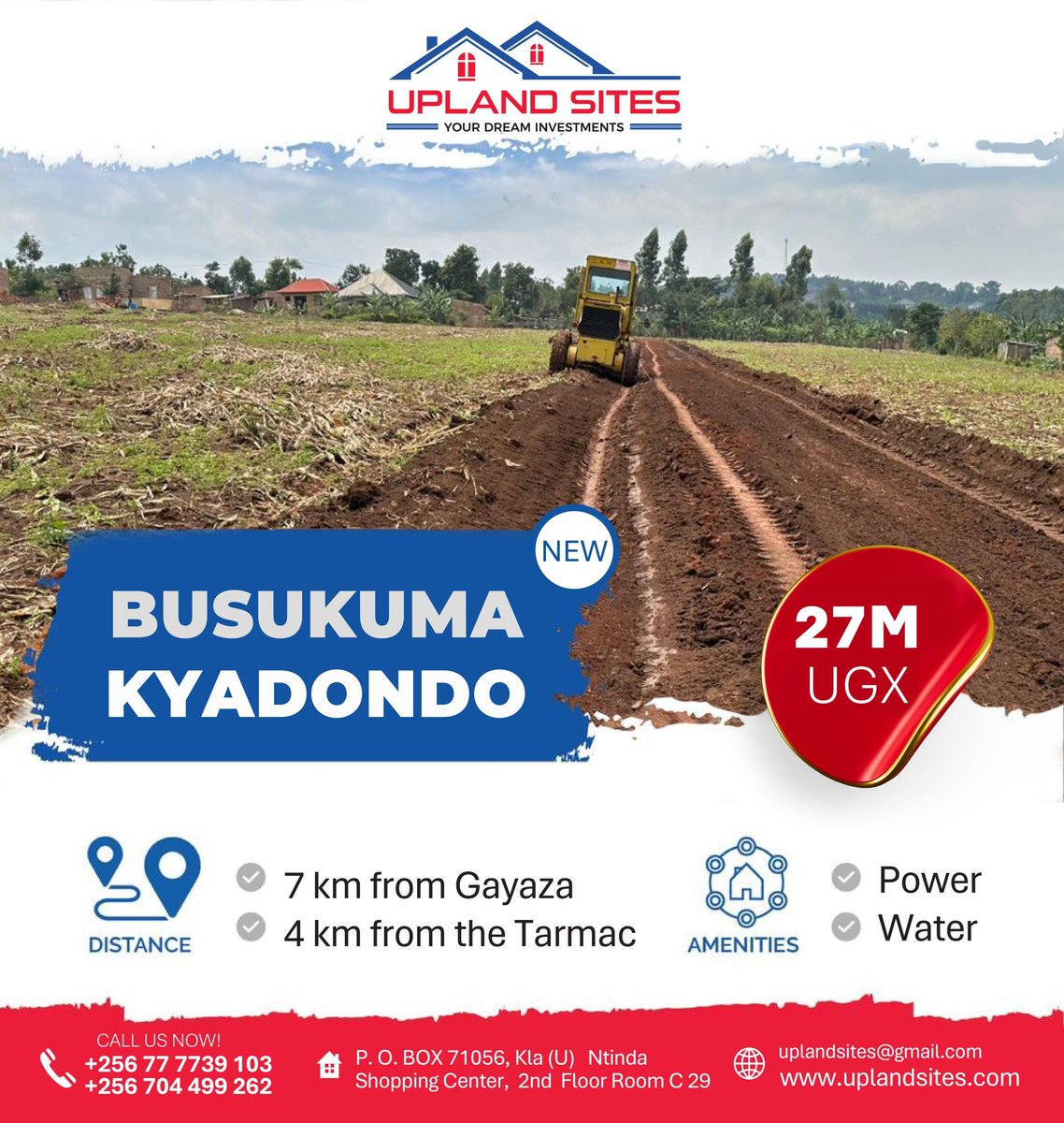 Exciting progress on the Busukuma route! 🚧

The ongoing road tarmacking is set to greatly improve accessibility to Busukuma Estate—making it an even smarter investment choice.

Now is the best time to secure your plot before prices rise.