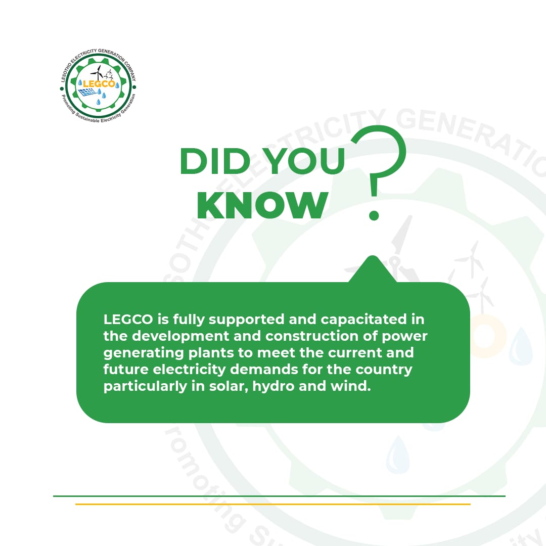 Lesotho Electricity Generation Company tweet media