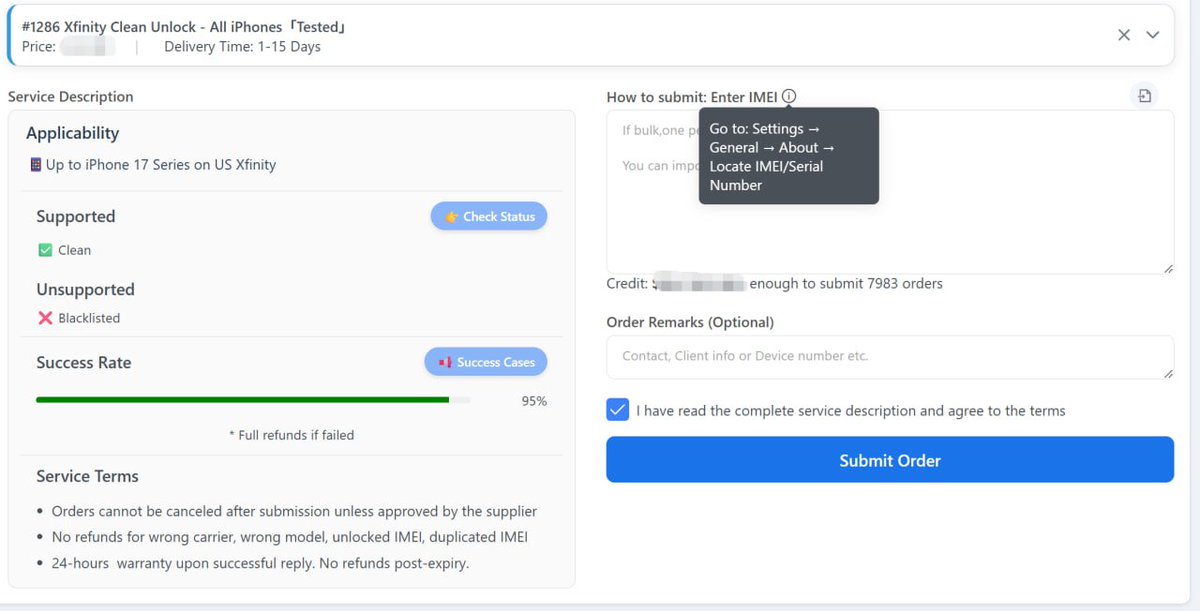2026.3.30 👌👌👌#1286 Xfinity Clean Unlock - iPhone x-15/16/17 Series

Back Now

Price is nice, enjoy it.

unlock.imeischeck.com/main/submit-or…

Whatsapp: +8613316880304
Unlock &amp; Check news: t.me/unlockimeische…