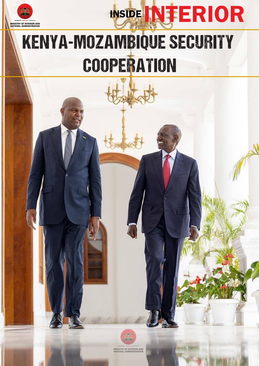 Kenya 🇰🇪 and Mozambique 🇲🇿 have signed a key security agreement to deepen intelligence sharing and counter terrorism efforts. Witnessed by Excellencies, President William Ruto and President Daniel Chapo, the deal strengthens continental security and collaboration.

Read the full
