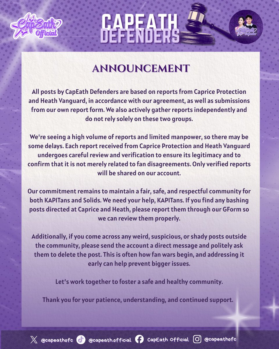 CAPEATH DEFENDERS tweet media