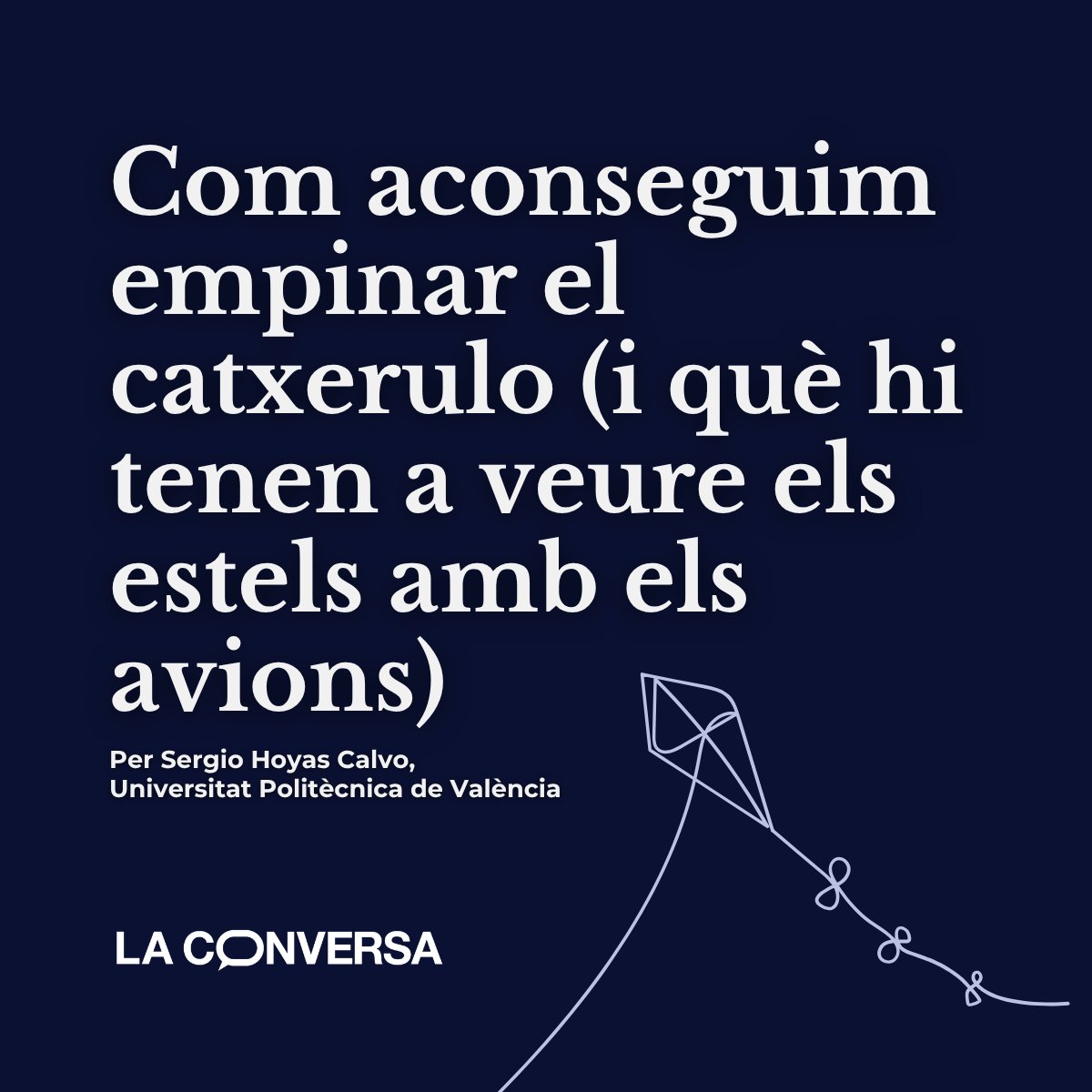 LaConversa_TC's tweet photo. Catxerulos, estels. Semblen ximples, però no ho són. Darrere del seu vol hi ha un delicat equilibri de forces que hui s'estudia no només per curiositat, sinó també per les seues aplicacions en energia i transport.

✍️ Sergio Hoyas Calvo (@UPV)

↘️ https://t.co/TRNFvsHGRa https://t.co/4C5cy9fRCD