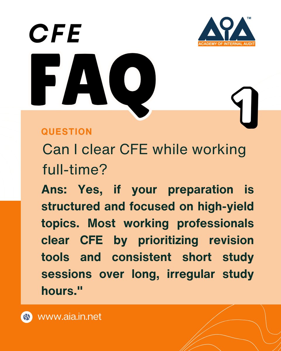 AcademyAudit's tweet image. Your schedule isn’t the problem. Your strategy is.
They fail because they study randomly.

If you’re serious about clearing CFE while working,
📩DM “CFE” and we’ll guide you.

#CFE #FraudExaminer #WorkingProfessionals #StudySmart #CareerGrowth #ForensicAccounting #UpskillYourself