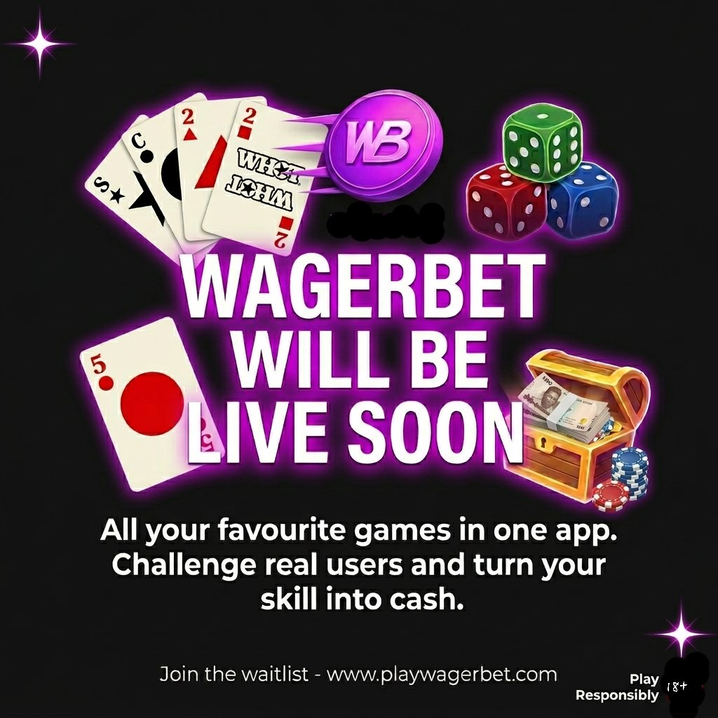 Wagerbet_games's tweet photo. Join the thrill! ๐ฅ
Play head-to-head. Stack your winnings. Make every move count! ๐ฏ
Sign up on the waitlist now. Claim bet rewards.
https://t.co/fylwqss5Vr
#WagerBet #ComingSoon #P2PGaming #PlayAndWin #gameandearn https://t.co/8RKP7wgqv7