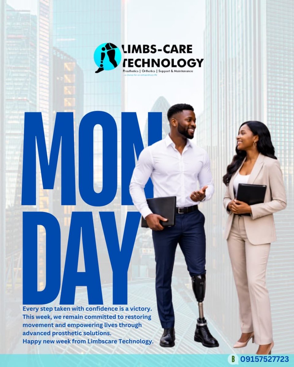 LimbsCare's tweet photo. Happy New Week! 🌟

Every step taken with confidence is a victory. At Limbscare Technology, we remain committed to restoring movement, rebuilding confidence, and empowering lives through advanced prosthetic and orthotic solutions.

#prosthetic #orthotic #fyp #foryou #trending https://t.co/iIej10NLJv