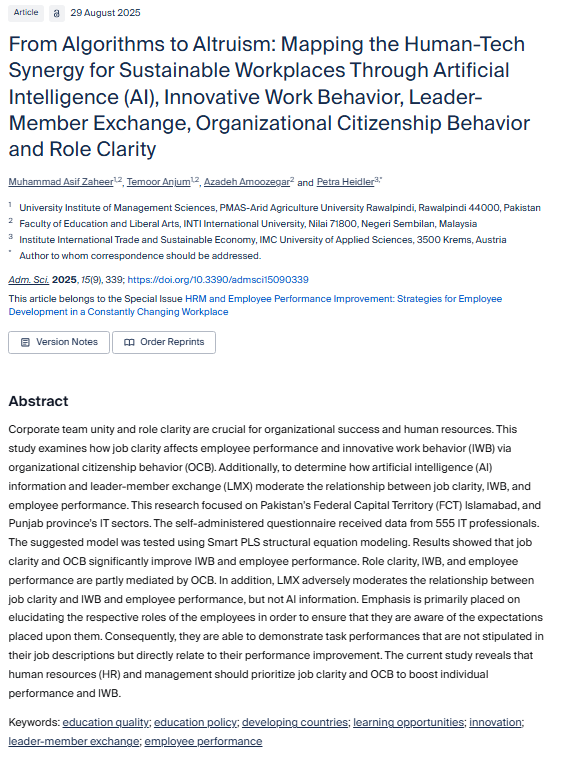 AdmSci_MDPI's tweet image. 🎉 Call for Reading:

🔗 Full Text: mdpi.com/2076-3387/15/9…

#educationquality #educationpolicy #developingcountries #learningopportunities #innovation #leadermemberexchange #employeeperformance #openaccess #academicpublishing