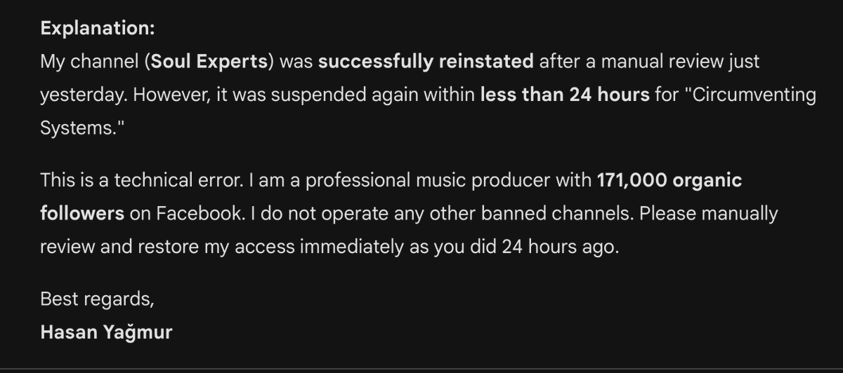 MommyExperts's tweet photo. @TeamYouTube @TeamYouTube My channel was successfully reinstated by your team yesterday (March 29), but it was suspended again in less than 24 hours for 'Circumventing Systems.' This is a major technical error. Please review the attached evidence and restore it again https://t.co/BKzcBamZiO