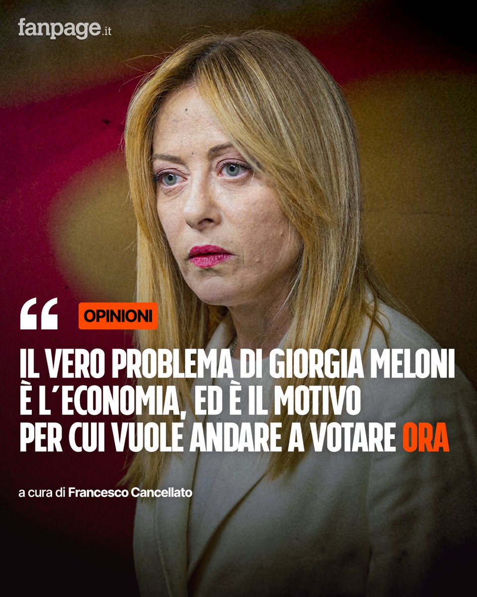 Se Giorgia Meloni sta pensando di andare a elezioni anticipate è perché la prossima legge di bilancio, tra regole europee, spread, promesse a Trump e crisi economica sarà un vero problema
Quindi vuole scaricare la patata bollente ad altri