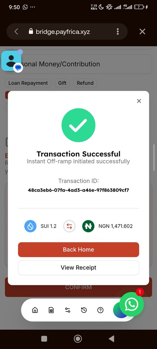 Ben says: For Sui to Naira , Check payfrica.xyz 🟧 tweet media
