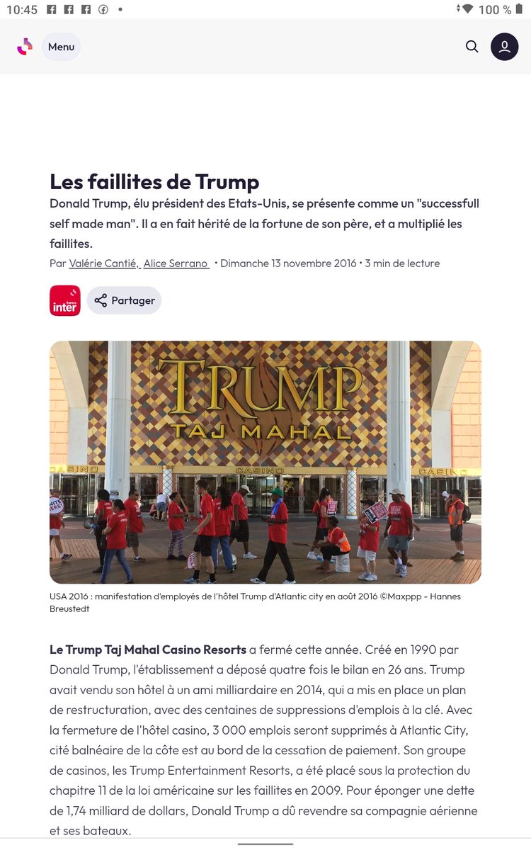 Trump j aime fréquenter les ratés on comprend mieux pourquoi un spécialiste des faillites il y a des jours où il ne devrait pas se lever 😂😂😂