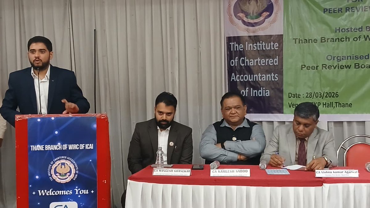 Addressing the participants at Thane branch of WIRC of ICAI on Peer Review Programme.
