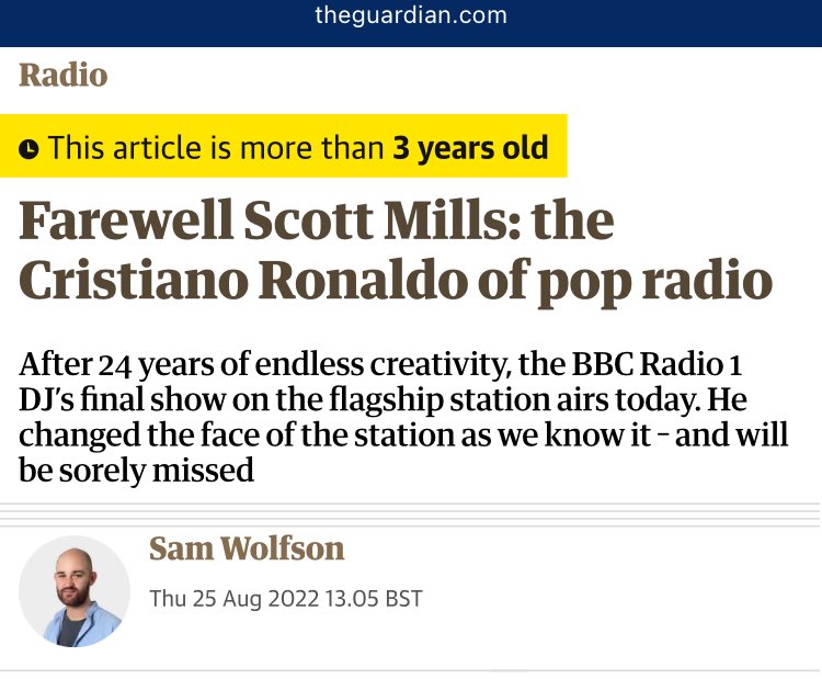 Well that’s aged like wine