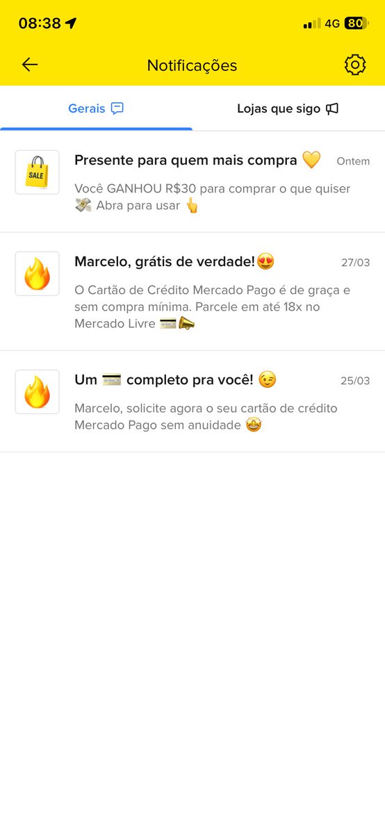 democore_'s tweet photo. E o @MercadoLivre que me manda notificação dizendo que ganhei 30 reais de cupom e quando abro a notificação ela nunca carrega, mas a notificação do cartão que estão me oferecendo abre em milissegundos, que diabo é isso hein? Pra que me enganar desse jeito ??? https://t.co/S5UZ2nb6Pg