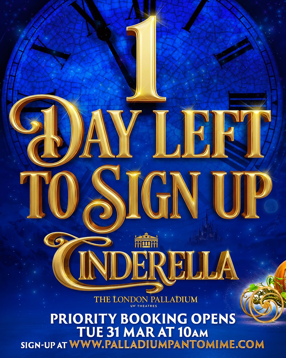 PalladiumPanto's tweet photo. Secure your spot at the 11th spectacular Palladium Pantomime! Today is your LAST CHANCE to register for priority on-sale access⏰

Opens 10am tomorrow: https://t.co/pRP1mQB0kK 🪄✨ https://t.co/unRV4ZDWFW
