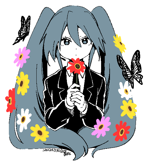 初音ミク 「」|ふじた渚佐のイラスト