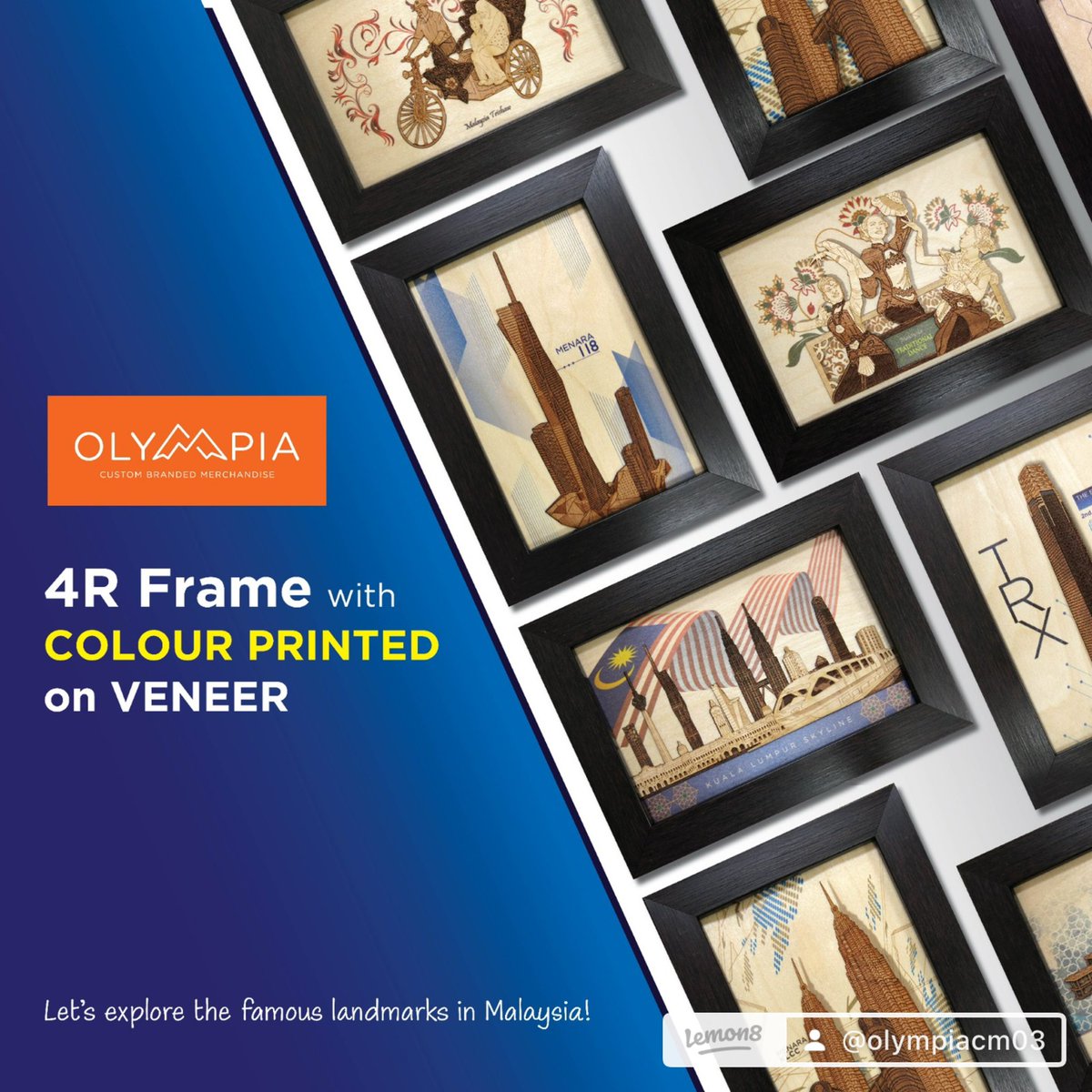 Not your basic photo frame 👀 4R Frame + colour printed on veneer ...