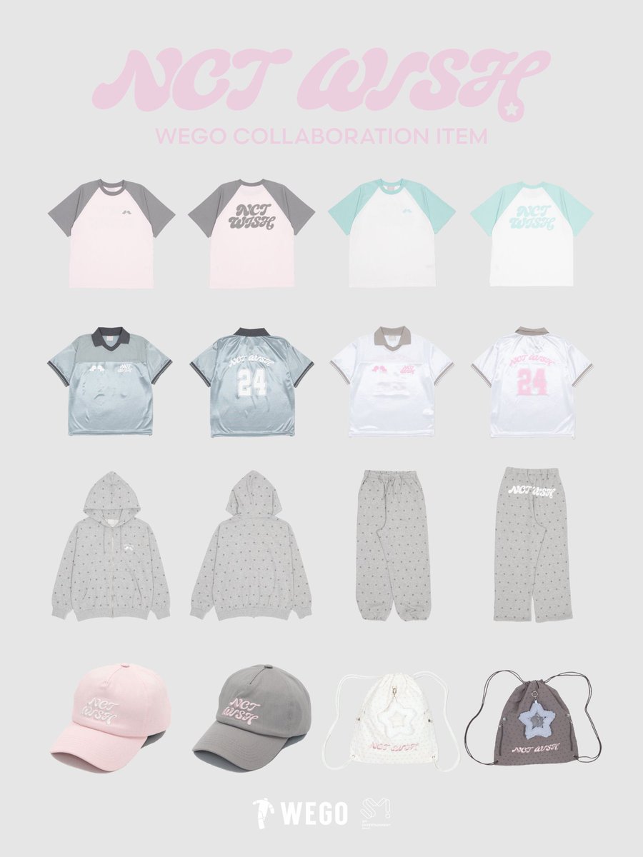 WEGO ラグラングラフィック M NCTWISH ホワイト Tシャツ コラボ