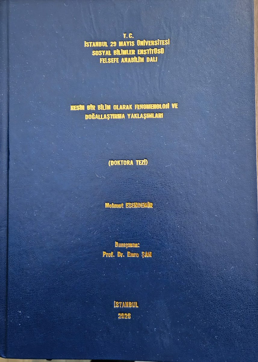 jnpatocka's tweet photo. Mehmet Esendemir'in @MehmetEsendmr  "Kesin Bir Bilim Olarak Fenomenoloji ve Doğallaştırma Yaklaşımları" başlıklı doktora tezi, yakında yök tez merkezine yüklenir👨‍🎓. Otonom fenomenoloji fabrikamızın son ürünü, okuru bol olsun! https://t.co/WmeMoONnHm