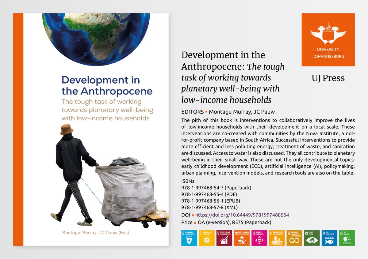 uj_press's tweet photo. Real change starts at the household level.  This book dives into the Nova Institute's (@nova_home)  successful local interventions in sanitation, waste, and water. Learn how small-scale projects are making a global impact: https://t.co/QpuAUb1DM7
#UJPress https://t.co/zAAi29EPDW