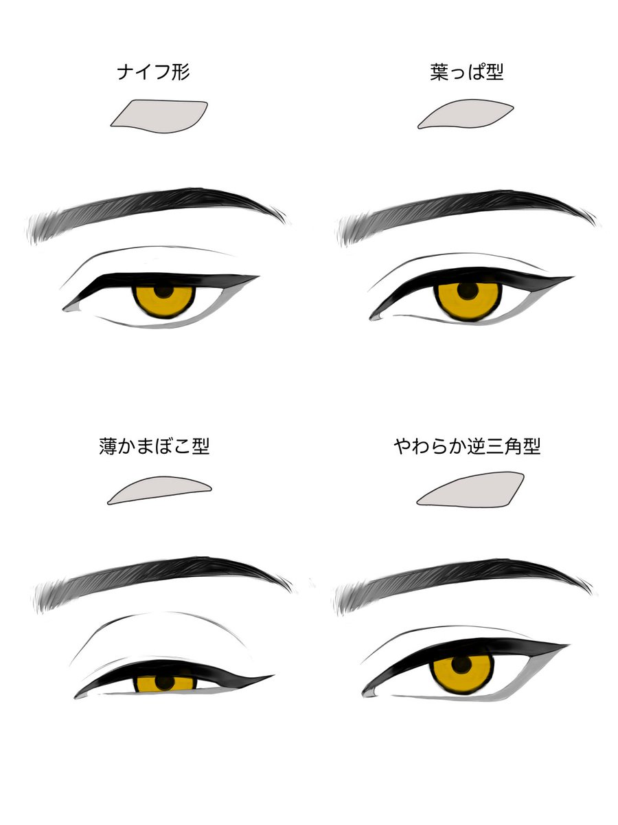 ツリ目の種類🎨