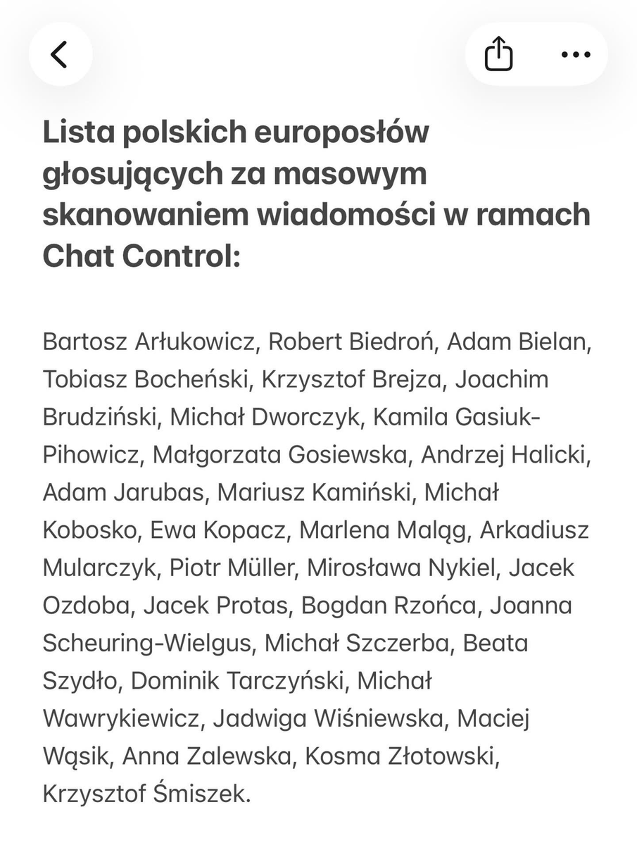 Na tych ludzi nie głosujemy w przyszłych wyborach (do czegokolwiek), gdyż nie szanują Konstytucji, domniemania niewinności i prywatności obywateli.