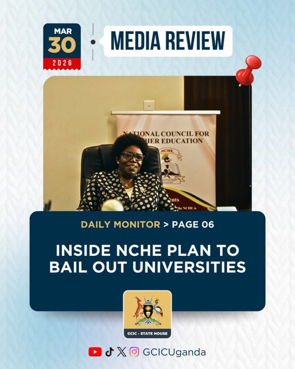 SyliviaKeiz's tweet photo. NCHE's got a plan to rescue Uganda's universities .The National Council for Higher Education is working on strategies to bail out struggling institutions, aiming to stabilize the country's higher education sector. Check page 06 of the Daily Monitor .#GoldenPosts
#NCHE @UCC_ED https://t.co/HRc3Amc3UJ