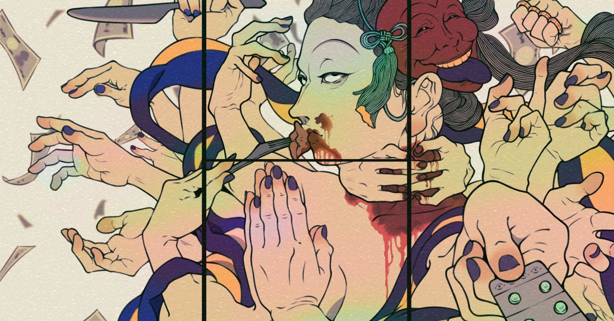 nii-otto（にーおっと）怖い絵 tweet media