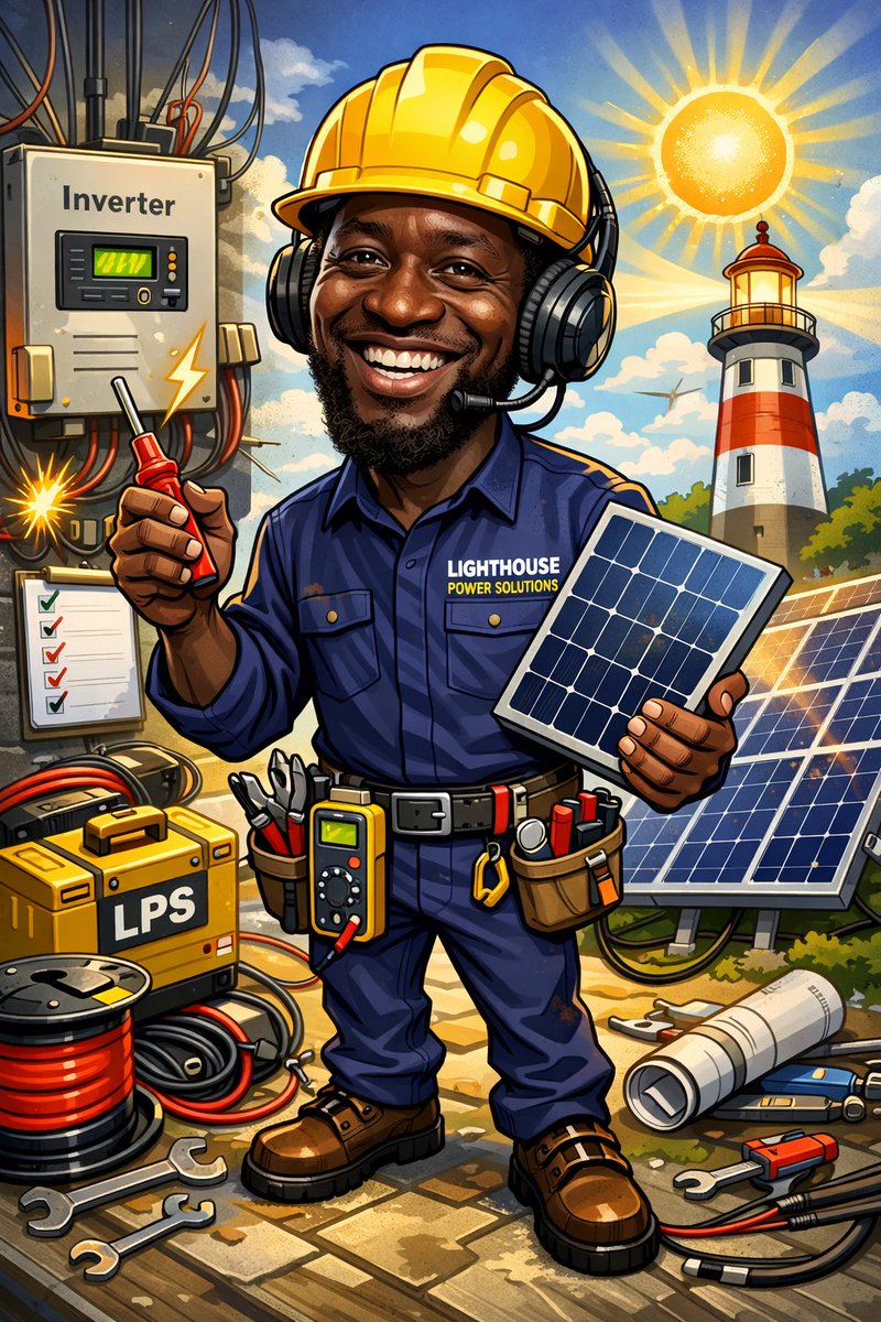 LighthousePS_01's tweet photo. @ruffydfire Good morning 🙌

We don’t just install systems, we deliver peace of mind.
Reliable power, every single day. 🔋⚡

https://t.co/02o2L3cuJa
+2348062184912

#EnergySolutions #SolarNigeria #GrindDaily https://t.co/hwQx06klKG