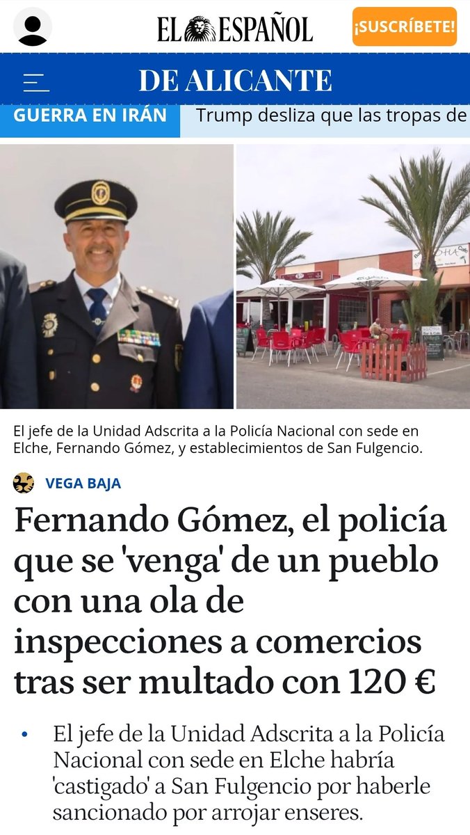 jupol_alicante's tweet image. 📰 Nueva presunta irregularidad del jefe de la #UnidadAdscrita de la Policía en #Elche, vía @elespanolcom

JUPOL ya denunció hace meses otra presunta infracción.

LLUEVE SOBRE MOJADO, está dañando la imagen de la @policia @generalitat

‼️EXIGIMOS SU CESE‼️
elespanol.com/alicante/vega-…