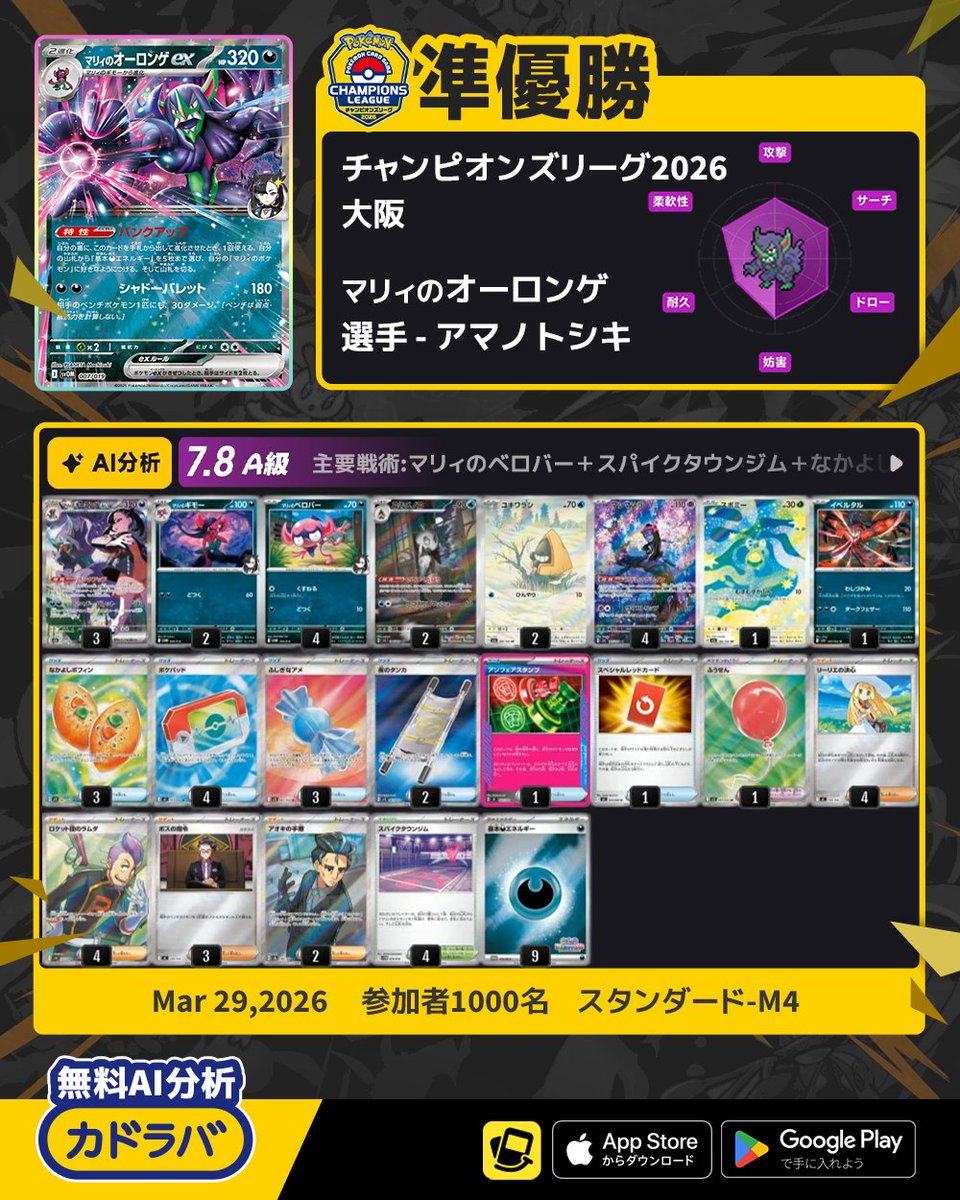 マリィのオーロンゲexデッキ（CL大阪準優勝構築）逆鱗スリーブ&付き マリィのオーロンゲexの