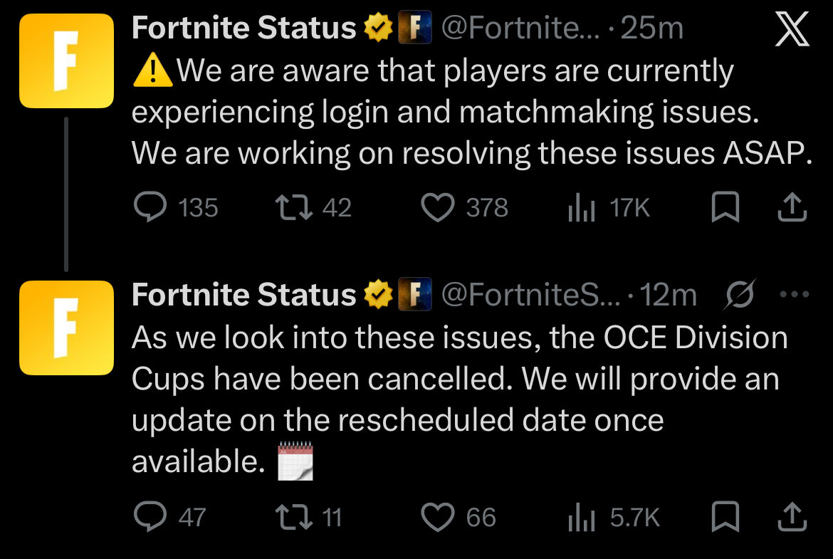 <a href="/FortniteStatus/">Fortnite Status</a> generational run and you took that from us because you cant fix your joke of a game (200 ping)
